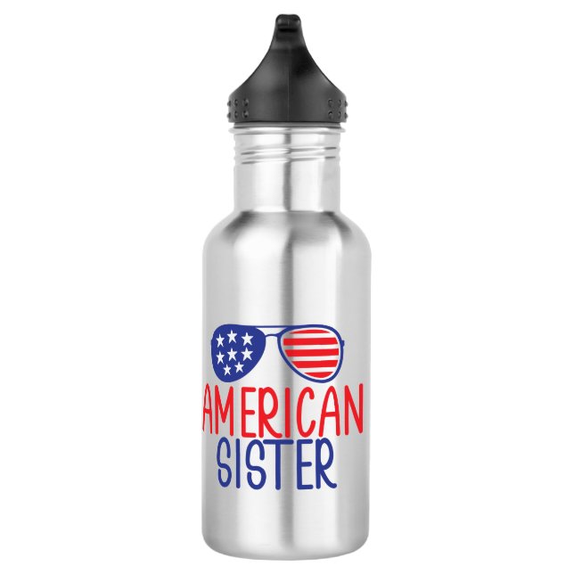 American Flag Sister 532 Ml Water Bottle (Right)