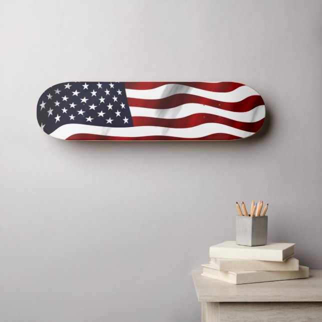 American Flag Skateboard (Wall Art (Horz))