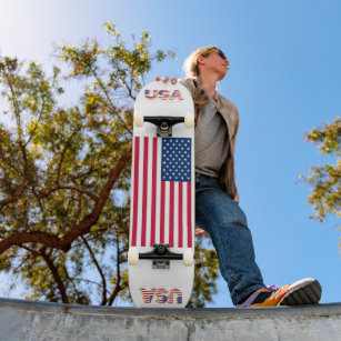 American Flag Skateboard - USA - Patriotic