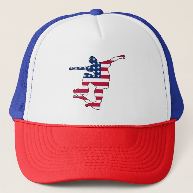 American flag skateboarder hat (Front)