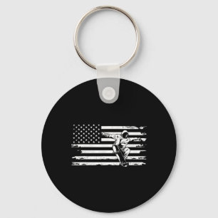 American Flag Skateboarding Clothing - Skateboard  Key Ring