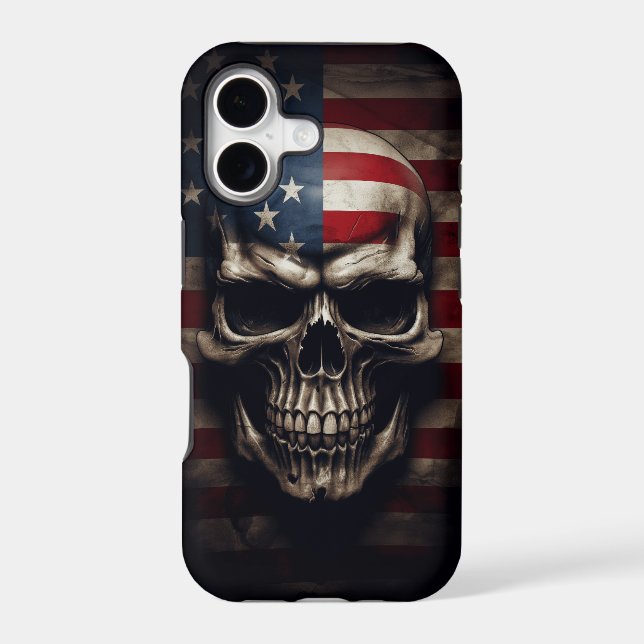 American Flag Skull  (Back)