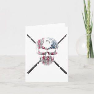 American Flag Skull Billiards Pool Player Card