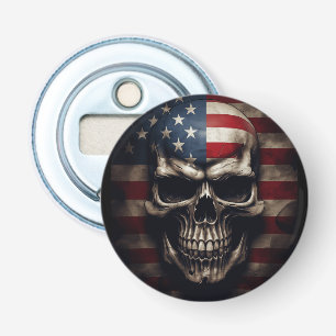 American Flag Skull Bottle Opener