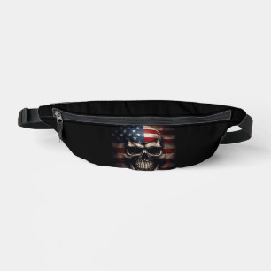 American Flag Skull Bum Bags