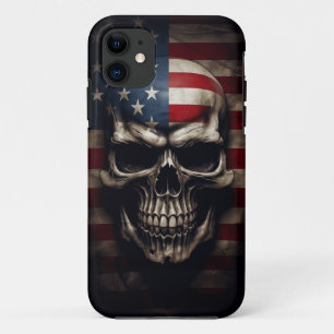 American Flag Skull iPhone 11 Case