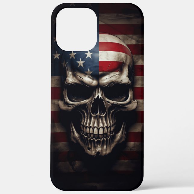 American Flag Skull  Case-Mate iPhone Case (Back)