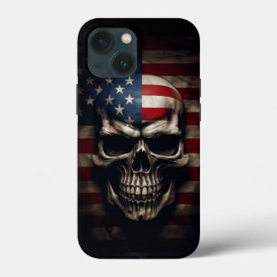 American Flag Skull  iPhone 13 Mini Case