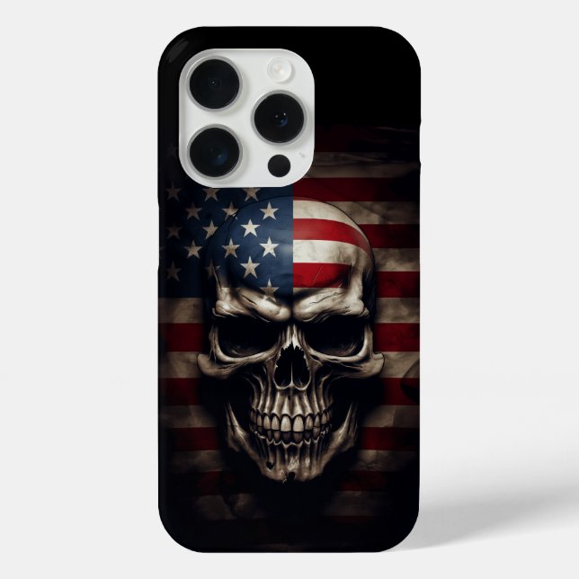 American Flag Skull  Case-Mate iPhone Case (Back)