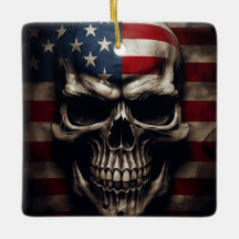 American Flag Skull 