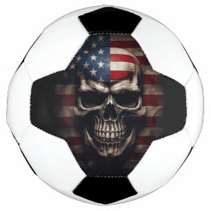 American Flag Skull Football
