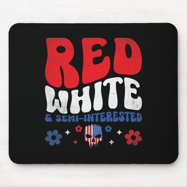 American Flag Skull Patriot Skeleton Independence  Mouse Mat (Front)