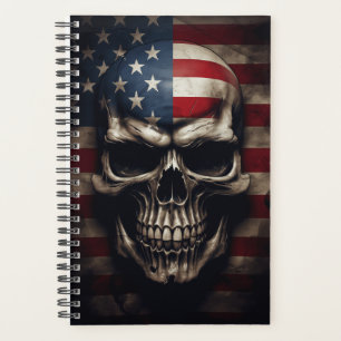 American Flag Skull Planner