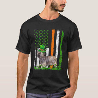 American Flag Skye Terrier Dog Lovers St Patricks T-Shirt