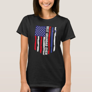 American Flag & Slovenia Flag Best Grandad Ever Fa T-Shirt
