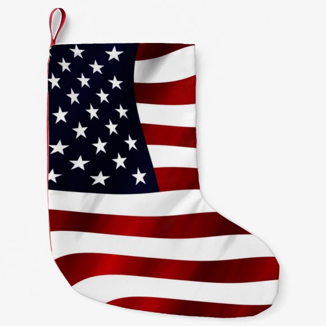American Flag Small Christmas Stocking (Front)