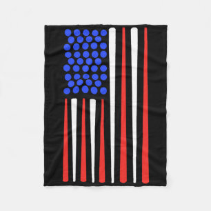 American Flag Snooker Billiard Player Billiards  Fleece Blanket