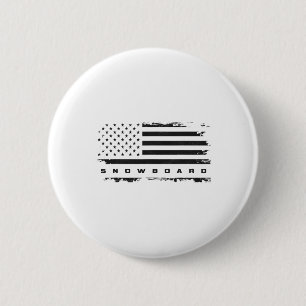 American Flag Snowboard Apparel - Snowboarding Sno 6 Cm Round Badge