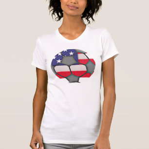 American Flag Soccer Ball Shirt