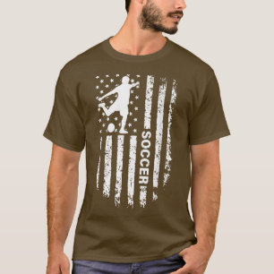 American Flag Soccer Player USA Patriotic Vintage T-Shirt