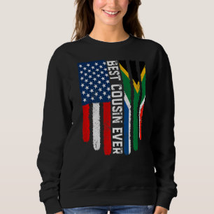 American Flag South Africa Flag Best Cousin Ever F Sweatshirt
