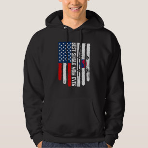 American Flag South Korea Flag Best Single Mum Eve Hoodie