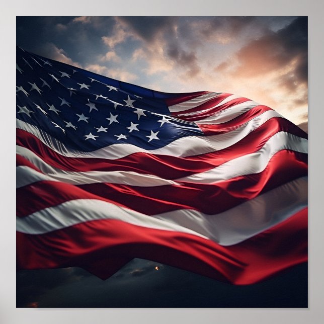 American flag special effects print (Front)