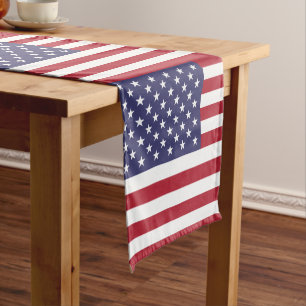 American flag & Sports fan house decor / USA Short Table Runner