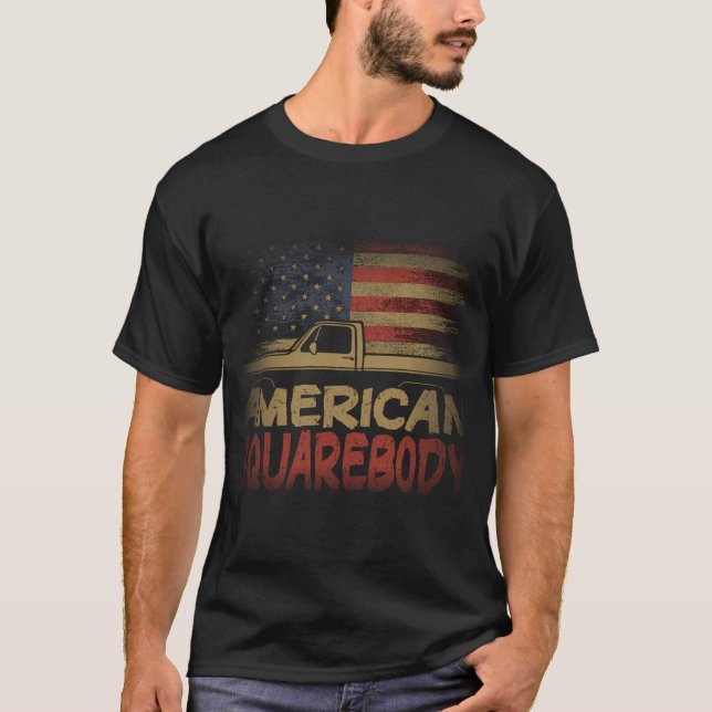 American Flag Square Body - American Squarebody Tr T-Shirt (Front)