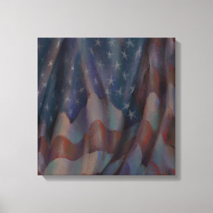 American Flag - Square Canvas Print