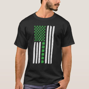 American Flag St Patrick's Day Funny Vintage 1 T-Shirt