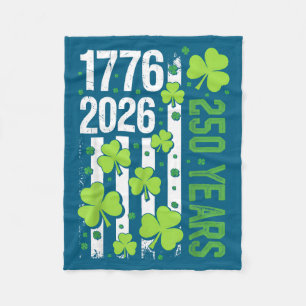 American flag st patricks day vintage irish usa 25 fleece blanket