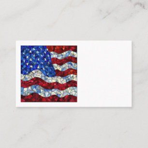 American Flag Stained Glass Business Cards