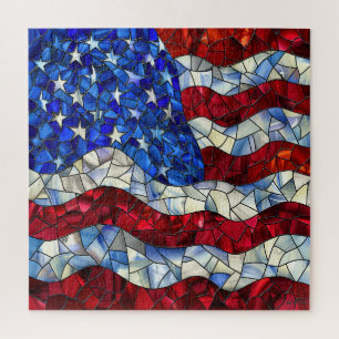 American Flag Stained Glass Puzzle