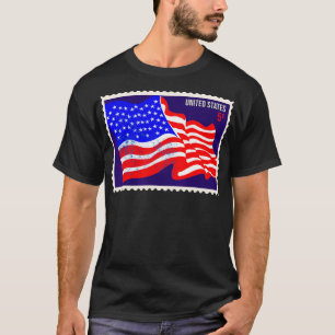 American Flag Stamp for Stamp Collector T-Shirt