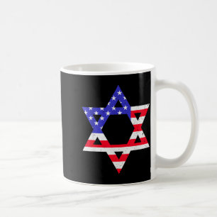 American Flag Star Of David Jewish Hanukkah T Shir Coffee Mug