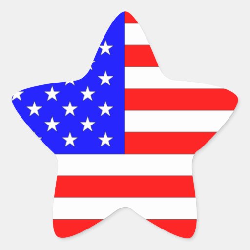 AMERICAN FLAG STAR STICKER | Zazzle