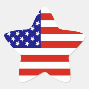 AMERICAN FLAG STAR STICKER