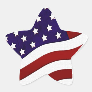 American Flag Star Sticker