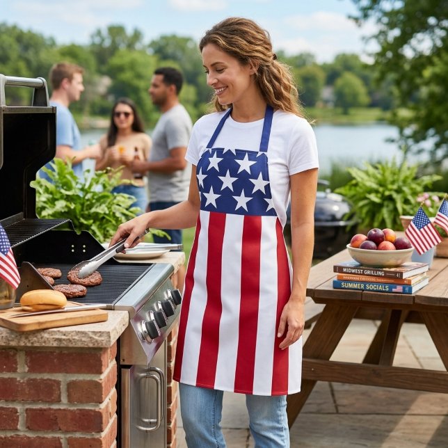American Flag Stars and Stripes Apron (American Flag Stars and Stripes Apron)
