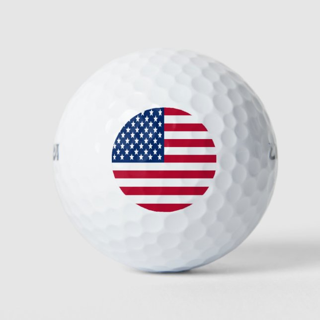 American flag stars and stripes golf balls (Front)