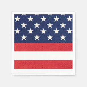 American Flag Stars and Stripes  Napkin