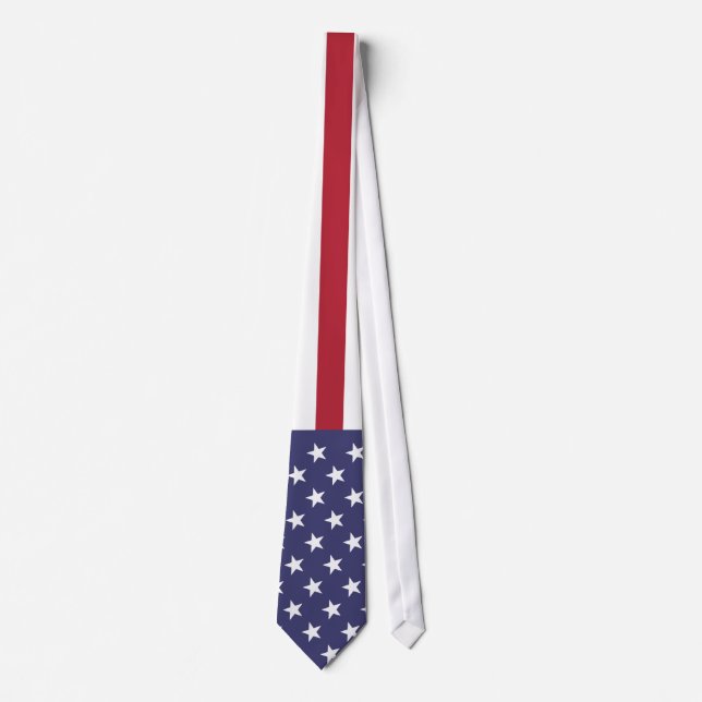 American Flag Stars and Stripes Necktie (Front)