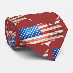 American Flag Stars and Stripes Patriotic Tie