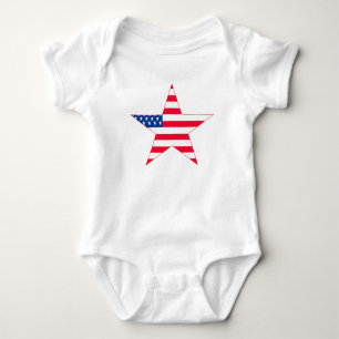 American Flag Stars Baby Bodysuit