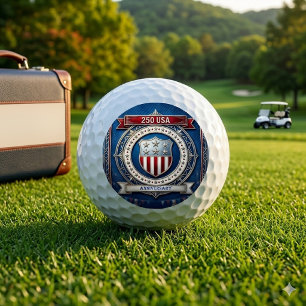 American Flag Stars & Stripes 250th Independence  Golf Balls