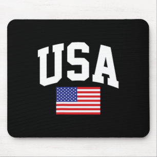American Flag Stars Stripes 4th Of July Patriotic Mouse Mat