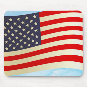 American Flag Stars Stripes Honour Freedom Troops Mouse Mat