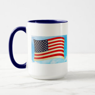 American Flag Stars Stripes Honour Freedom Troops Mug