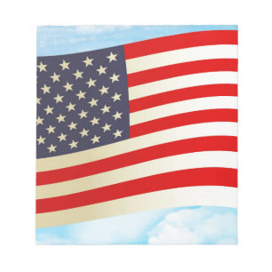 American Flag Stars Stripes Honour Freedom Troops Notepad